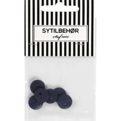 Bluseknap 2-huls, 13 mm, 6 stk. Marine