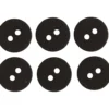 Bluseknap 2-huls, 13 mm, 6 stk. Sort