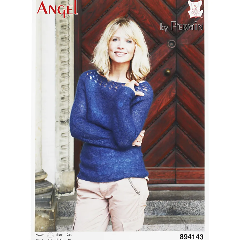 Bluse m/hulmønster i Angel