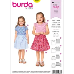 Bluse/Nederdel Burda Kids 9364 str 92-122