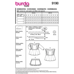 Bluse og bukser Burda Kids 9190 str. 56-98