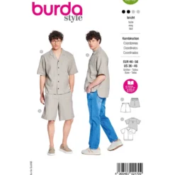 Bluse og shorts Burda Herre 5640 str. 46-56