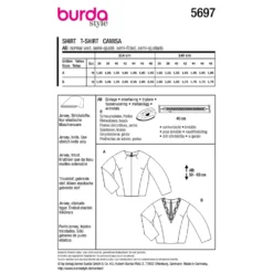 Bluser Burda 5697 str. 36-48