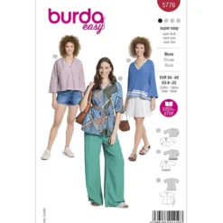 Bluse/Tunika Burda 5776 str. 34-48.