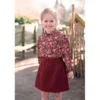 Bomuld jersey m/ blomsterprint Wine