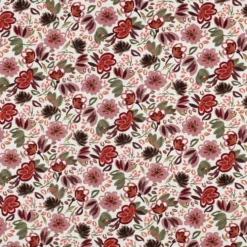 Bomuld jersey m/ blomsterprint Trend white