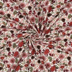 Bomuld jersey m/ blomsterprint Trend white