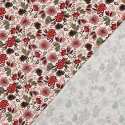 Bomuld jersey m/ blomsterprint Trend white