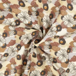 Bomuld m/blomster Sand