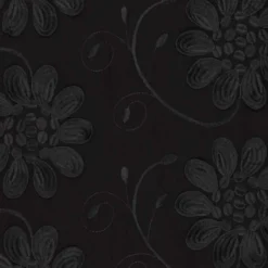Bomuld m/broderi og applikation Sort