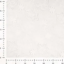 Bomuld m/broderi og applikation Trend white