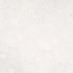 Bomuld m/broderi og applikation Trend white