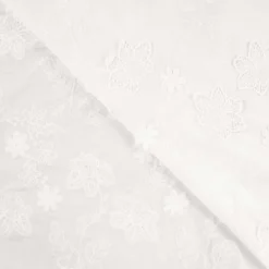 Bomuld m/broderi og applikation Trend white