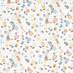 Bomuld m/havemusen Trend white