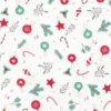 Bomuld m/juleornamenter trend white