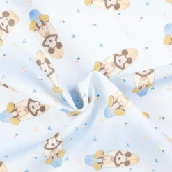 Bomuld m/ Mickey Mouse Lyseblå