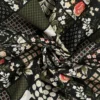 Bomuld m/ patchwork felter Mørk grøn