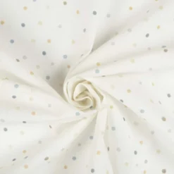 Bomuld m/prikker Trend white