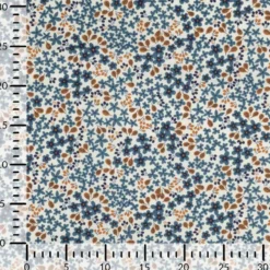 Bomuld m/ småblomstret print Slate blue