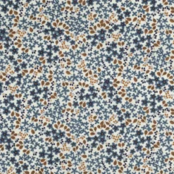 Bomuld m/ småblomstret print Slate blue