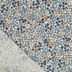Bomuld m/ småblomstret print Slate blue