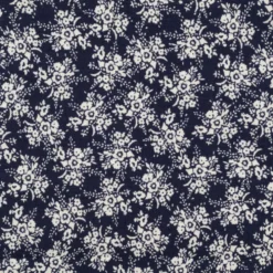 Bomuld m smock små blomster Marine