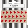 Bomuldsbånd m. hjerter, 3m Beige