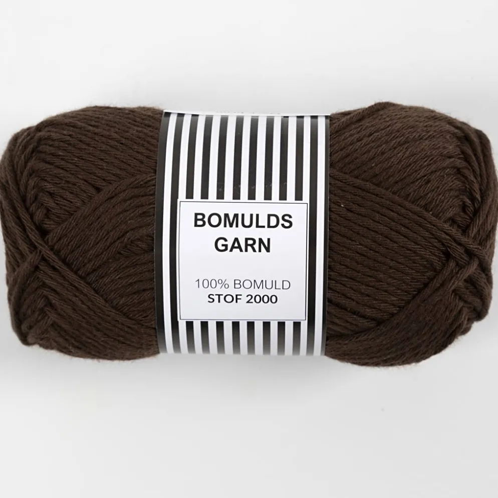 Bomuldsgarn 8/8 Mørk brun