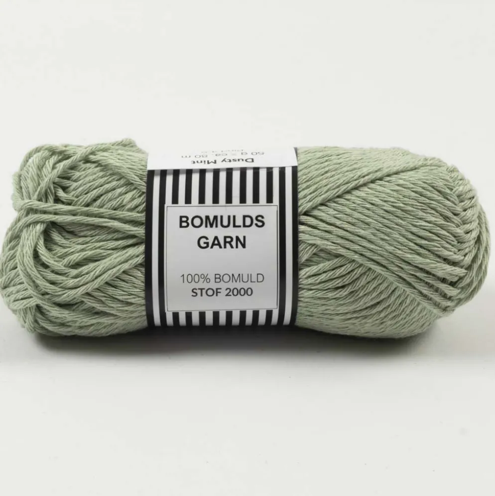 Bomuldsgarn 8/8 Støvet mint