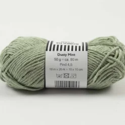 Bomuldsgarn 8/8 Støvet mint