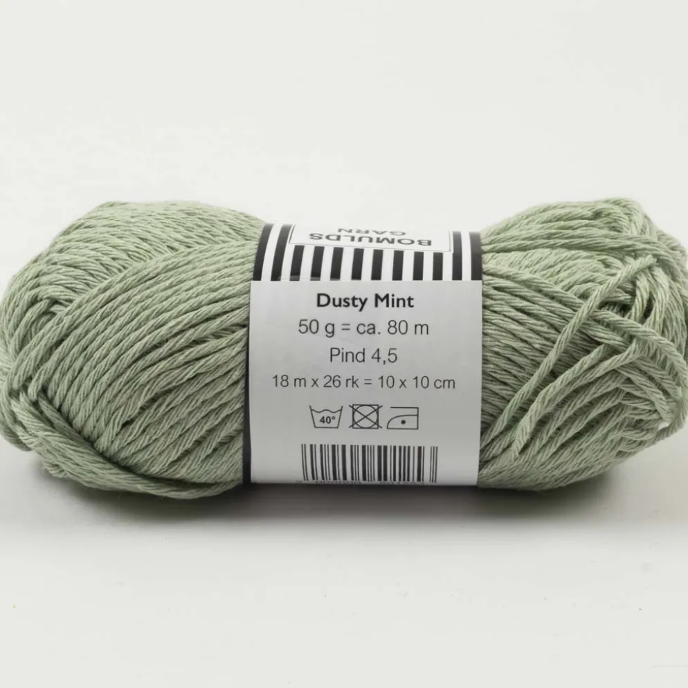 Bomuldsgarn 8/8 Støvet mint