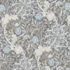 Bomuldspoplin m/ William Morris Mørk grå