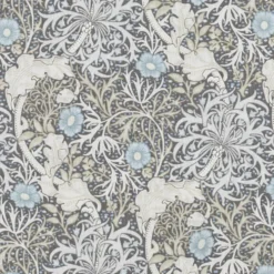 Bomuldspoplin m/ William Morris Mørk grå