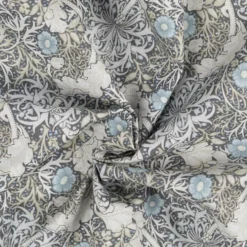 Bomuldspoplin m/ William Morris Mørk grå