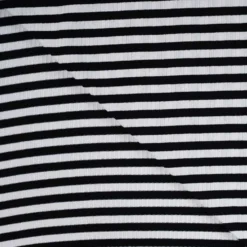 5×1 bomuldsrib m/ stretch Sort