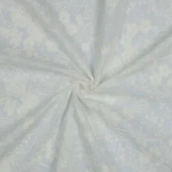 Bomulds voile m/blomster broderi Trend white