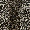 Bomuld twill m/stretch og leopard print Jord
