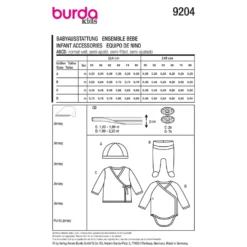 Børn accessories Burda 9204 str. 50-80