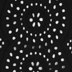 Broderi anglaise m/ bladranker Sort