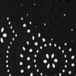Broderi anglaise m/ bladranker Sort