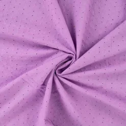 Broderi anglaise m/blomster Lys rødviolet