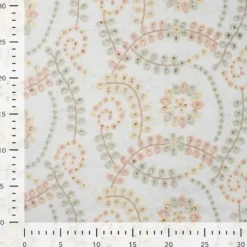 Broderi anglaise multi Lys gul