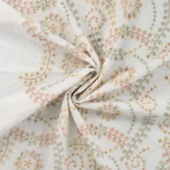 Broderi anglaise multi Lys gul