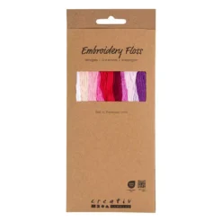 Broderigarn, tykkelse 1 mm, 10 x 8m, Lilla/pink