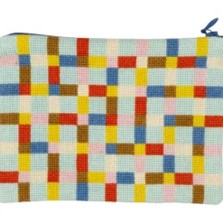 Broderi kit Blå streger Clutch 13x18cm