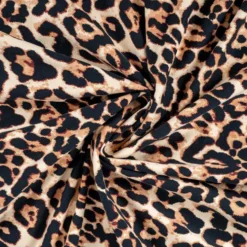 Børstet isoli m/leopard print råhvid