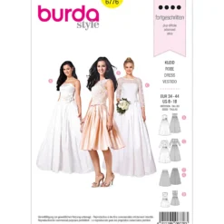 Brudekjole Burda 6776 str. 34-44