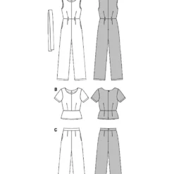 Buksedragt/bluse/bukser Burda 6516 str. 34-46