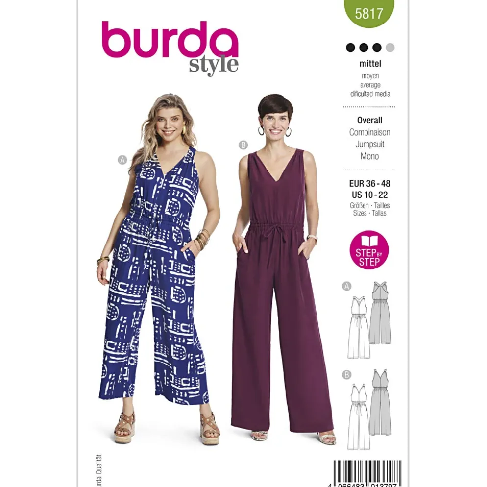 Buksedragt Burda 5817 str. 36-48