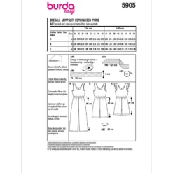 Buksedragt Burda 5905 str. 34-48